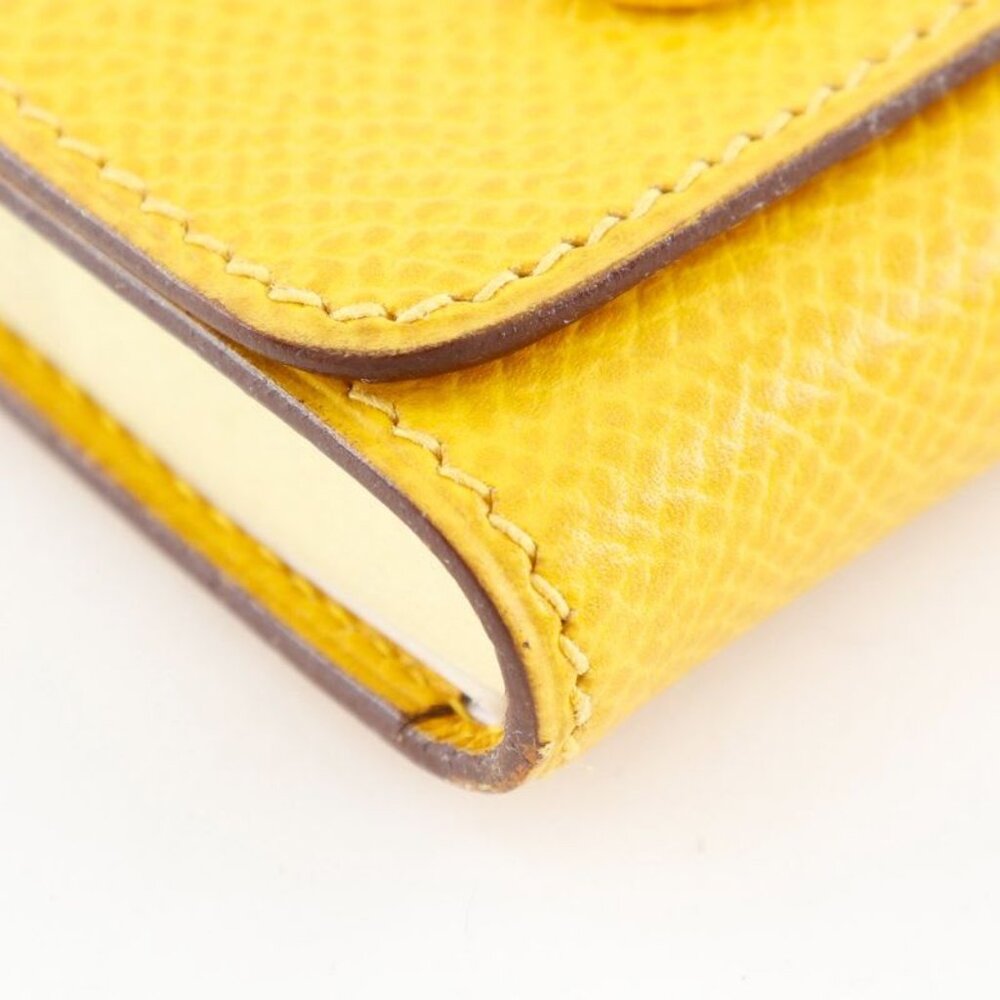 Hermes Post-it Case Sticky Note Leather Yellow - Picture 4 of 9